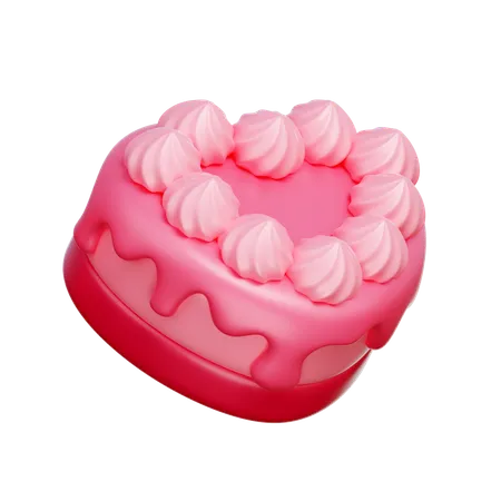 Gâteau coeur  3D Icon