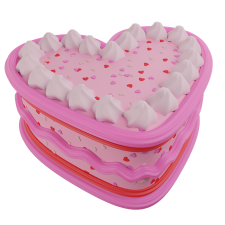 Gâteau coeur  3D Icon