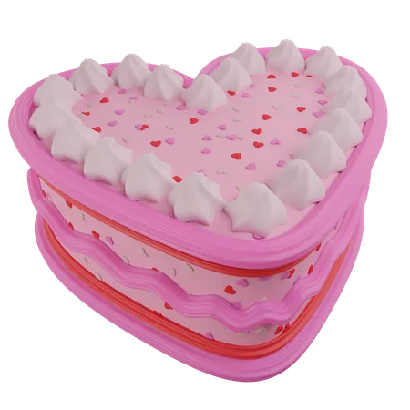 Gâteau coeur  3D Icon