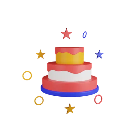 Gâteau de fête  3D Icon