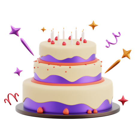 Gâteau de fête  3D Icon