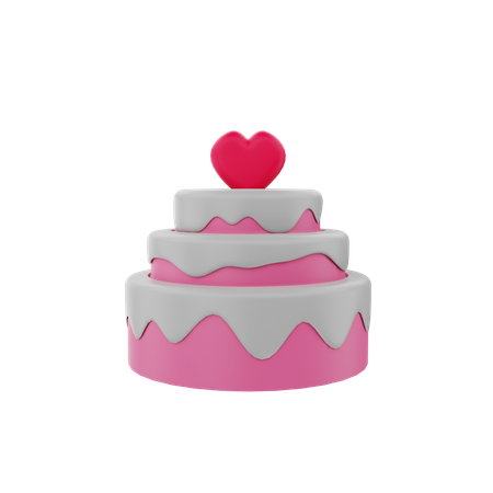 Gâteau de la Saint-Valentin  3D Icon