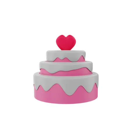 Gâteau de la Saint-Valentin  3D Icon