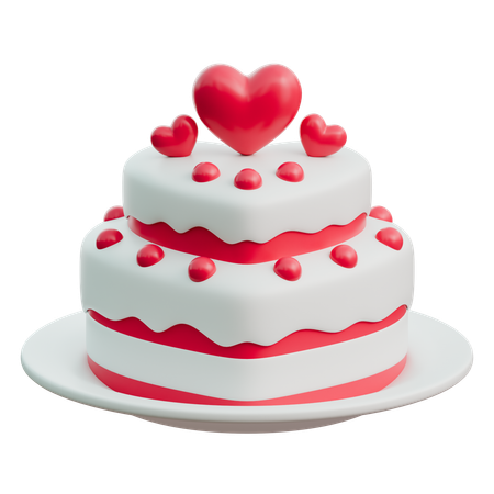 Gâteau de la Saint-Valentin  3D Icon