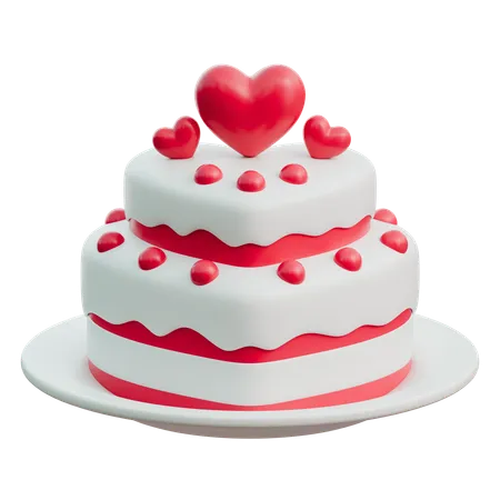 Gâteau de la Saint-Valentin  3D Icon