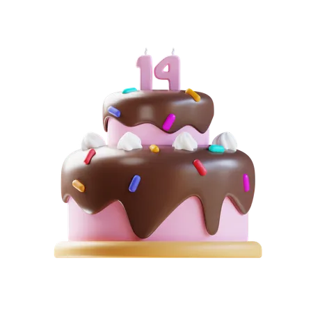 Gâteau de la Saint-Valentin  3D Icon