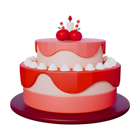 Gâteau de la Saint-Valentin  3D Icon