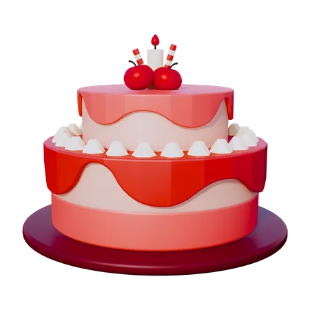 Gâteau de la Saint-Valentin  3D Icon