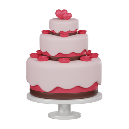 Gâteau de mariage  3D Icon