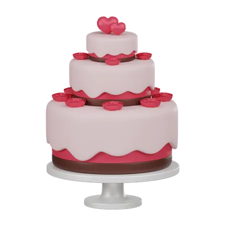 Gâteau de mariage  3D Icon