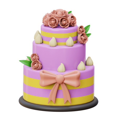 Gâteau de mariage  3D Icon