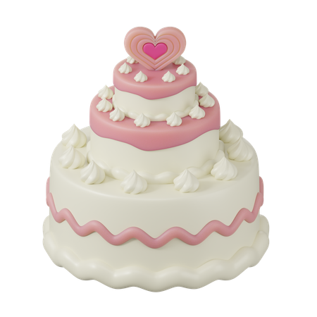 Gâteau de mariage  3D Icon