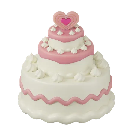 Gâteau de mariage  3D Icon