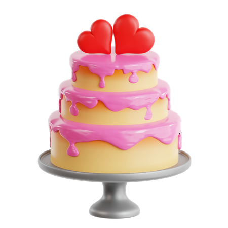 Gâteau de mariage  3D Icon