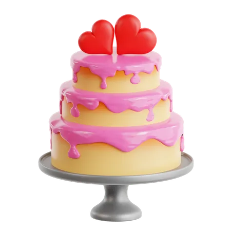 Gâteau de mariage  3D Icon