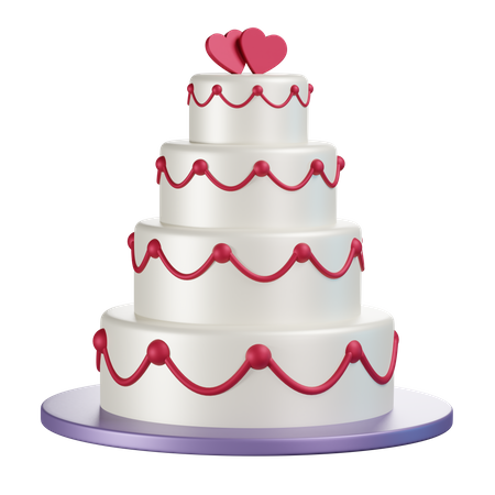 Gâteau de mariage  3D Icon