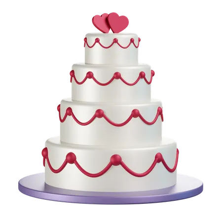 Gâteau de mariage  3D Icon