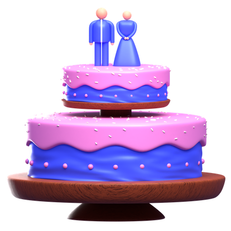 Gâteau de mariage  3D Icon