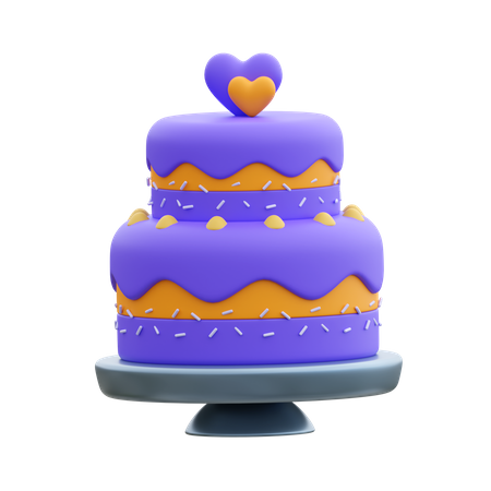 Gâteau de mariage  3D Icon