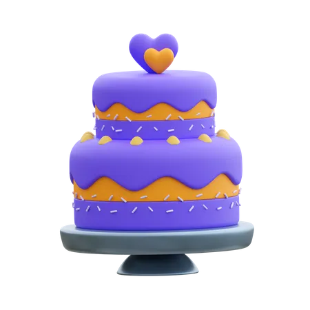 Gâteau de mariage  3D Icon