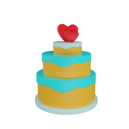 Gâteau de mariage  3D Icon