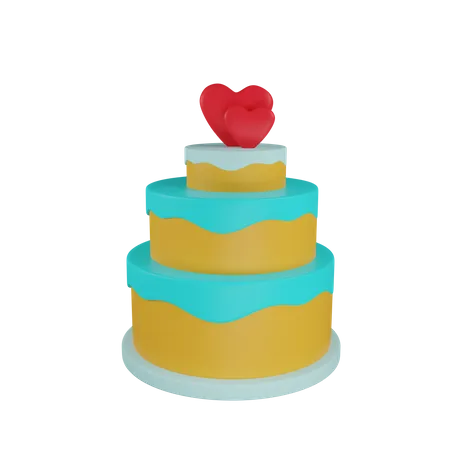 Gâteau de mariage  3D Icon