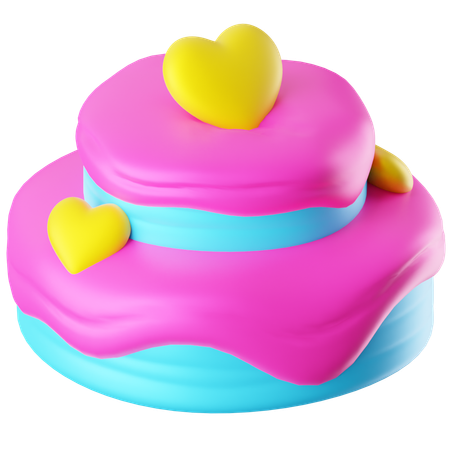 Gâteau de mariage  3D Icon