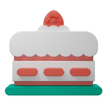Gâteau de Noël  3D Illustration