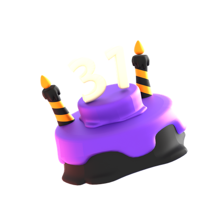 Gâteau d'Halloween  3D Icon