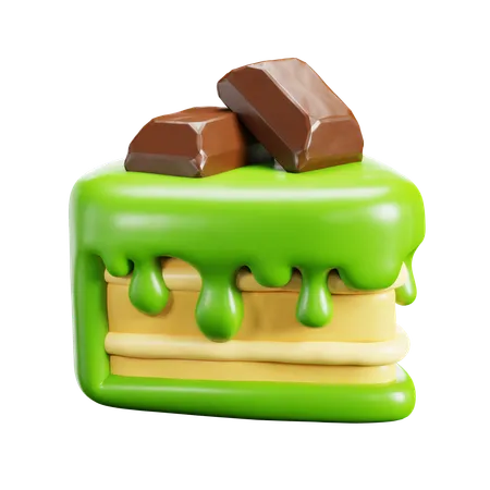 Gâteau au matcha  3D Icon