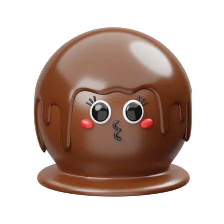 Gâteau rond au chocolat  3D Icon