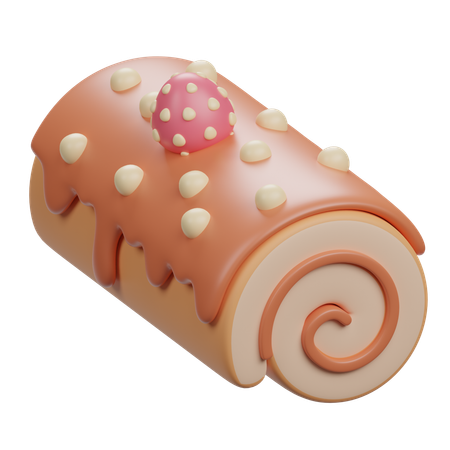 Gâteau roulé  3D Icon