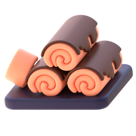 Rouleau de gâteau  3D Icon
