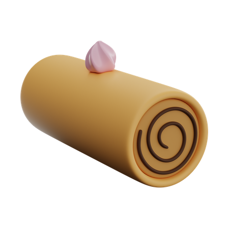 Gâteau roulé  3D Icon