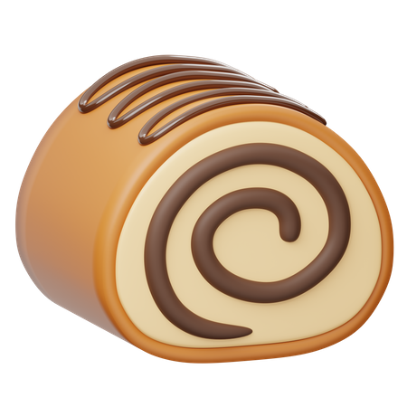 Gâteau roulé  3D Icon