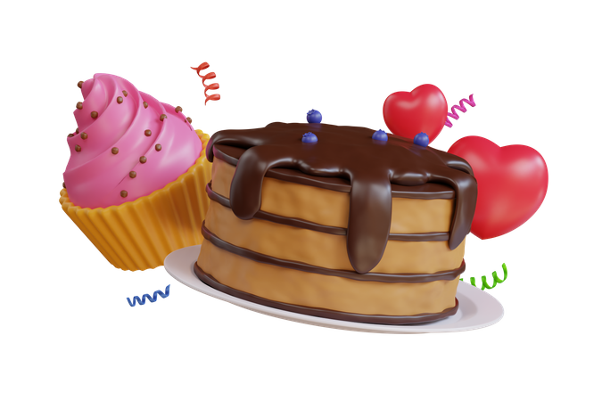 Gâteau sucré  3D Icon