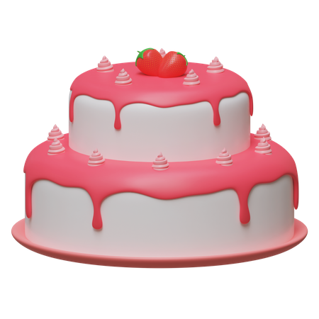 Gâteau tarte aux fraises  3D Icon