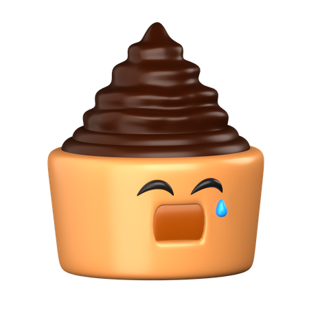 Gâteau triste et pleurer  3D Icon