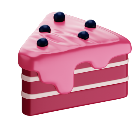 Gâteau au coffre rouge  3D Icon