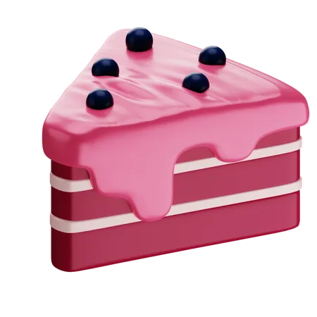 Gâteau au coffre rouge  3D Icon