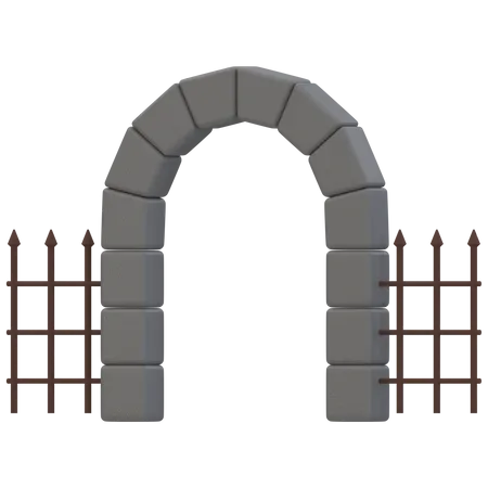 Gates To The Cemetery  3D Icon