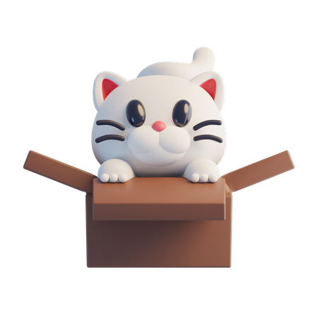 Gato blanco  3D Icon