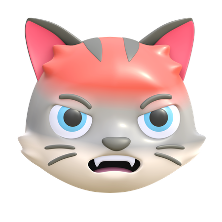 Gato bravo  3D Icon