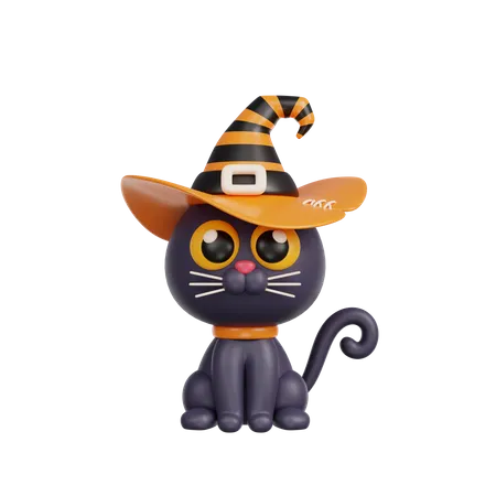 Gato brujo  3D Illustration