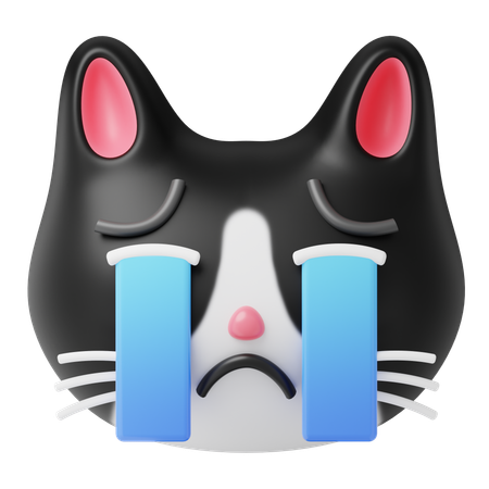 Gato chorando  3D Icon