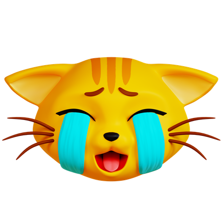 Gato chorando  3D Icon