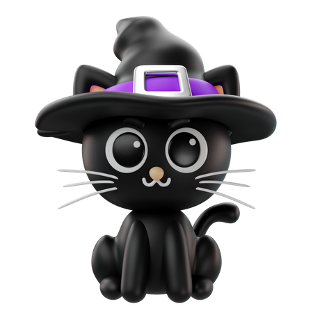 Gato com chapéu  3D Icon