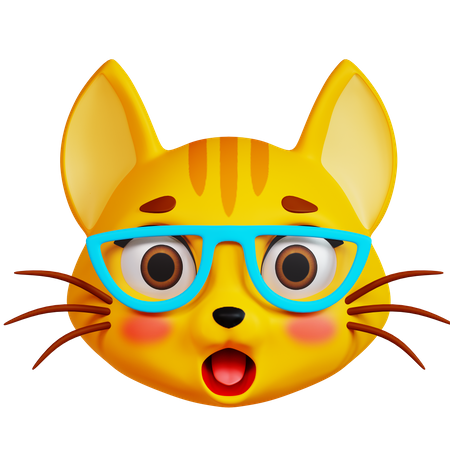 Gato de óculos  3D Icon