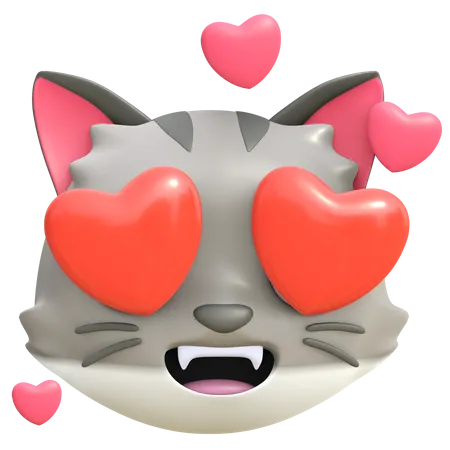 Gato amoroso  3D Emoji