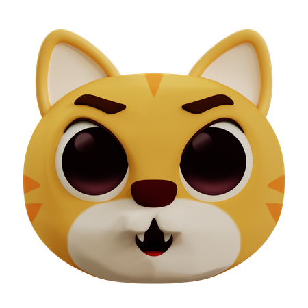 Emoji de gato enojado 3D  3D Icon